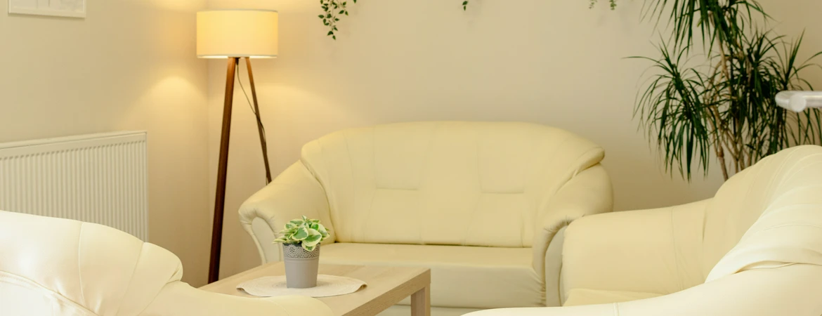 gabinet terapeutyczny jasny zestaw fotele i&nbsp;sofa